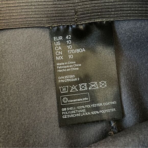 H&M Dark Green Faux Leather LeggingsPants(Size 10) - Picture 5 of 6